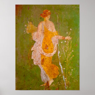 Fresco van Flora in Villa van Ariadne, Pompeii Poster