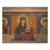 Fresco van Madonna en het kind Perfect Poster (Voorkant)