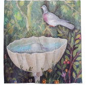 Fresco van Pigeon and a Fountain, Pompeii Douchegordijn (Voorkant)