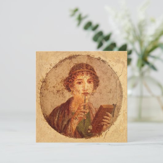 Fresco van Sappho in de Kaart van Pompeii (Staand voorkant)