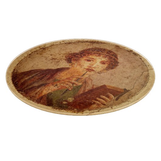 Fresco van Sappho in Pompeii Snijplank (Hoek)