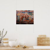 Frescoes van de Servische kerk van de 14e eeuw, Poster (Keuken)