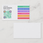 Fresh Bar QR CODE Social Media Visitekaartje (Voorkant / Achterkant)