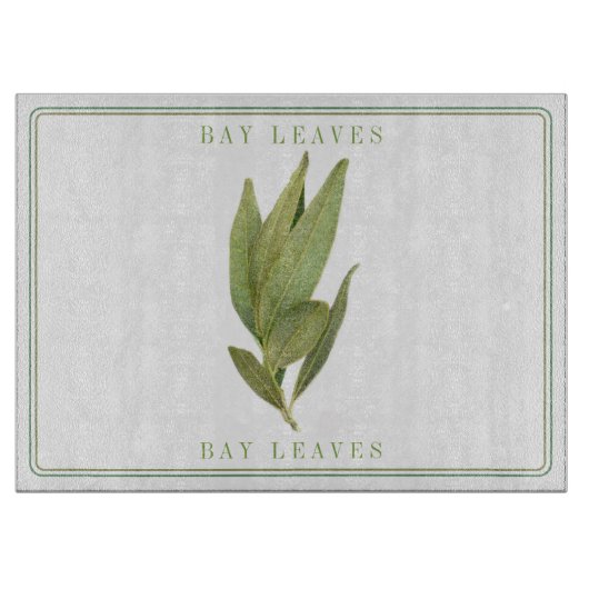 FRESH BAY FEUILLES 15x11 Planche à découper en ver (Devant)