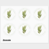 FRESH BAY FEUILLES Biz ID Grand Stickers Rond (Feuille)