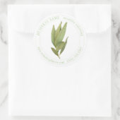 FRESH BAY FEUILLES Biz ID Grand Stickers Rond (Sac)