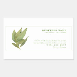 FRESH BAY LEAVES Biz ID Rechthoek Stickers