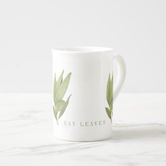 FRESH BAY LEAVES Bone China Mok (Voorkant rechts)