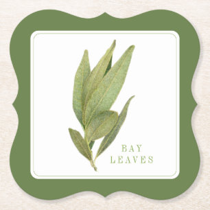FRESH BAY LEAVES Bracket Onderzetters (+tekst) Gro
