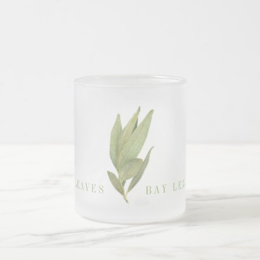 FRESH BAY LEAVES Frosted Glass Mok (Center)