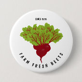 Fresh Beet Collection Ronde Button 7,6 Cm (Voorkant)