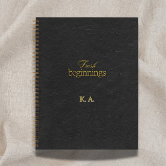 Fresh Beginnings Leather-Look Retirement Gift Notitieboek