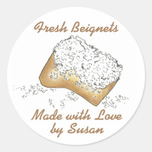 Fresh Beignet Made Bked Love Persoonlijke Sticker