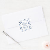 Fresh Blue White Botanical Bedankt voor je Sticker (Envelop)