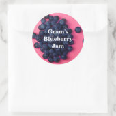 Fresh Blueberries Custom Blueberry Jam Ronde Sticker (Tas)