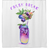 Fresh Blueberry Drink Douchegordijn - Aangepaste t (Voorkant)