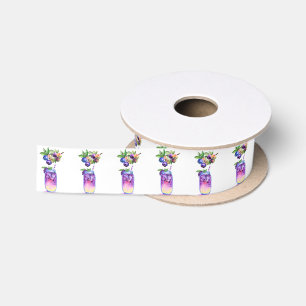 Fresh Blueberry Drink Ribbon Lint