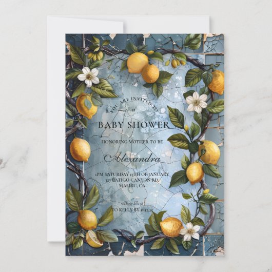 Fresh Botanical Lemon Kaart (Voorkant)