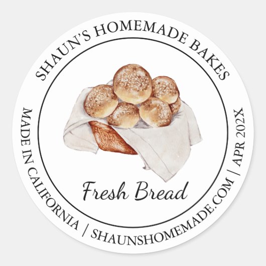 Fresh Bread Baking Modern label (Voorkant)