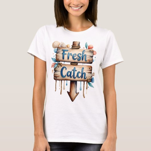 Fresh Catch Babe T-shirt (Voorkant)
