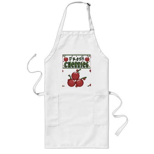 Fresh Cherries Apron Lang Schort (Voorkant)