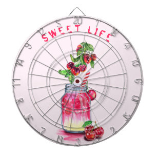 Fresh Cherry Drink Dart Board - Aangepaste tekst Dartbord