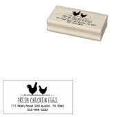 Fresh Chicken Eggs Return Address Telephone Rubberstempel (Gestempeld)