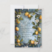 Fresh Citrus Botanical Wedding RSVP Kaartje (Voorkant)