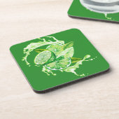Fresh Citrus Coaster Set- Lime Design Bier Onderzetter (Linkerzijde)