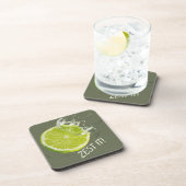 Fresh Citrus Coaster Set- Lime Design Bier Onderzetter (Rechterzijde)