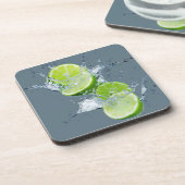Fresh Citrus Coaster Set- Lime Design Bier Onderzetter (Linkerzijde)