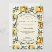 Fresh Citrus Floral Baby Shower Kaart (Voorkant)