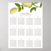 Fresh Citrus Painted Lemons Modern Mediterranean Poster (Voorkant)