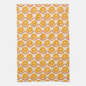 Fresh Citrus Slices Geometric Retro Kitchen Theedoek (Verticaal)