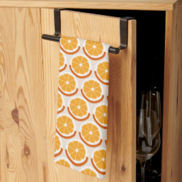 Fresh Citrus Slices Geometric Retro Kitchen Theedoek