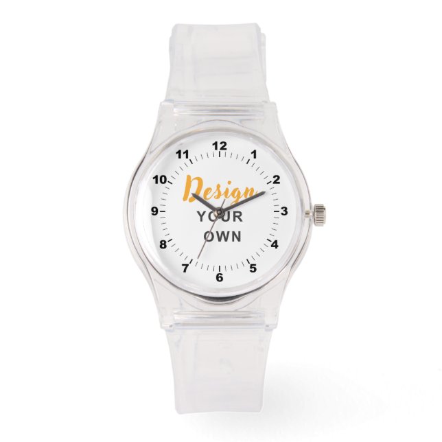 FRESH! 🔲 Clear Silicone Strap Watch Horloge (Voorkant)