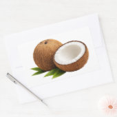 Fresh Coconut With Half Cut Slice Sticker (Envelop)