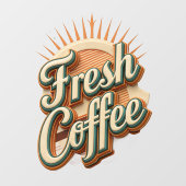 Fresh Coffee Donut Shop  Raamsticker (Vel)