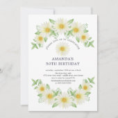 Fresh Daisy Anniversaire Fête Invitation (Devant)
