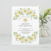 Fresh Daisy Anniversaire Fête Invitation (Debout devant)