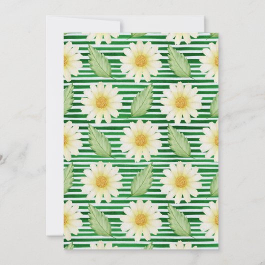 Fresh Daisy Anniversaire Fête Invitation (Dos)