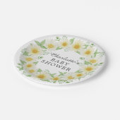 Fresh Daisy Baby shower 7" Bord (Gekanteld)