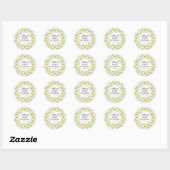Fresh Daisy Baby shower Favor Ronde Sticker (Vel)