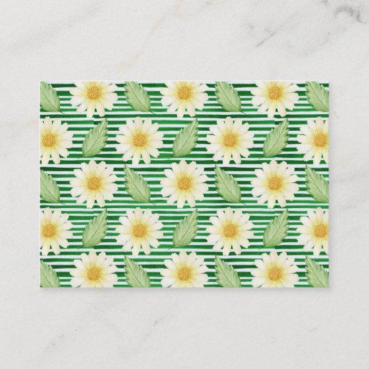 Fresh Daisy Baby shower Luier Raffle Ticket Informatiekaartje (Achterkant)