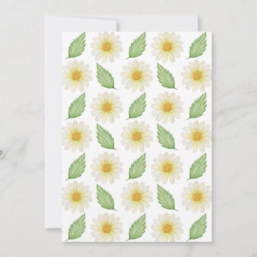 Fresh Daisy Bloemdoop uitnodiging (Achterkant)