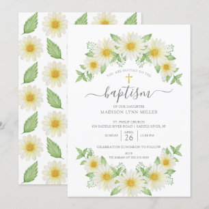Fresh Daisy Bloemdoop uitnodiging