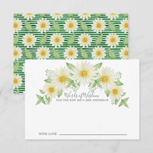 Fresh Daisy Bride Woorden van Wijsheid Kaart (Voorkant / Achterkant)