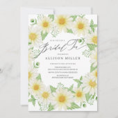 Fresh Daisy Floral Bridal Tea Kaart (Voorkant)