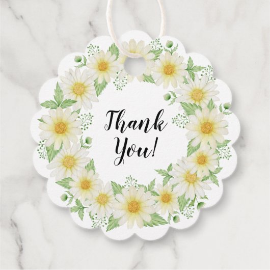 Fresh Daisy Vrijgezellenfeest Bedankjes Labels (Achterkant)