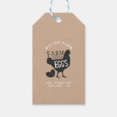 Fresh Eggs Kraft Rustiek Script Cadeaulabel (Voorkant)